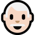 Windows系统里的男士:肤色浅,头发白emoji表情