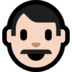 Windows系统里的男士:浅肤色emoji表情