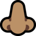 Windows系统里的鼻子:中等肤色emoji表情