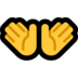 Windows系统里的张开双手emoji表情