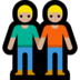 Windows系统里的手牵手:中浅肤色emoji表情