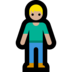 Windows系统里的站立者：中浅肤色emoji表情