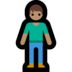 Windows系统里的站立者：中等肤色emoji表情