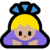 Windows系统里的女性鞠躬:中等浅肤色emoji表情