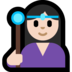 Windows系统里的女法师:浅肤色emoji表情