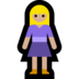 Windows系统里的女性站姿：中浅肤色emoji表情