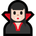 Windows系统里的女吸血鬼：浅肤色emoji表情
