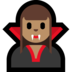 Windows系统里的女吸血鬼:中等肤色emoji表情