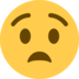 Twitter里的忧虑困惑的脸emoji表情