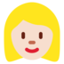 Twitter里的女:肤色浅,金发emoji表情