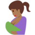 Twitter里的喂奶:中等深色肤色emoji表情