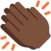 Twitter里的拍手：深色肤色emoji表情