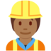 Twitter里的施工人员:中黑肤色emoji表情