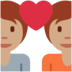 Twitter里的情侣: 中等肤色emoji表情
