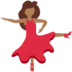 Twitter里的女子舞蹈:中黑肤色emoji表情