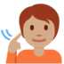 Twitter里的聋人:中等肤色emoji表情
