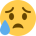 Twitter里的愁眉苦脸的脸emoji表情