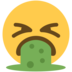 Twitter里的呕吐的脸emoji表情