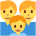 Twitter里的家庭:男人,男人,男孩emoji表情