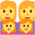 Twitter里的家庭:女人,女人,女孩,女孩emoji表情