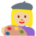 Twitter里的女艺术家：中浅肤色emoji表情
