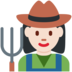 Twitter里的女农夫:浅肤色emoji表情