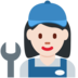 Twitter里的女机械工:浅肤色emoji表情