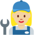 Twitter里的女机械工:中浅肤色emoji表情