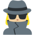 Twitter里的女侦探:中等浅肤色emoji表情