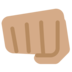 Twitter里的迎面而来的拳头:中等肤色emoji表情