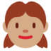 Twitter里的女孩:中等肤色emoji表情