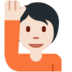 Twitter里的举手:浅肤色emoji表情