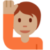 Twitter里的举手:中等肤色emoji表情