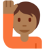 Twitter里的举手:中黑肤色emoji表情