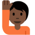 Twitter里的举手:深色肤色emoji表情