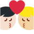 Twitter里的亲吻: 男人男人中等-浅肤色较浅肤色emoji表情