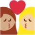 Twitter里的亲吻: 女人女人中等肤色中等-浅肤色emoji表情