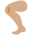 Twitter里的腿部:中等肤色emoji表情