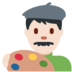 Twitter里的男艺术家：浅肤色emoji表情