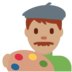 Twitter里的男艺术家:中等肤色emoji表情
