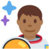 Twitter里的宇航员:中黑肤色emoji表情
