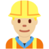 Twitter里的男施工员:中浅肤色emoji表情