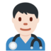 Twitter里的男保健员:浅肤色emoji表情