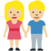 Twitter里的男女牵手:中浅肤色emoji表情