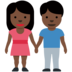 Twitter里的男女牵手:深色肤色emoji表情