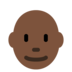 Twitter里的男士:深色肤色,秃顶emoji表情