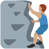 Twitter里的正在攀爬的人：中等肤色emoji表情
