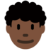 Twitter里的男士:深色肤色,卷发emoji表情