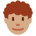 Twitter里的男士:中等肤色,卷发emoji表情