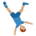 Twitter里的侧手翻的男人:中等肤色emoji表情